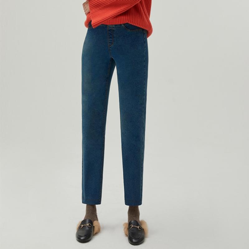 Baiyu Women Tapered Denim Pants 2 Types Choose 1 Idaw