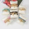 Bohemian Starfish Pendant Beaded Bracelets, 4 Pack, Beach Summer Jewelry, Handmade Stretch Bangle, for Women Gift