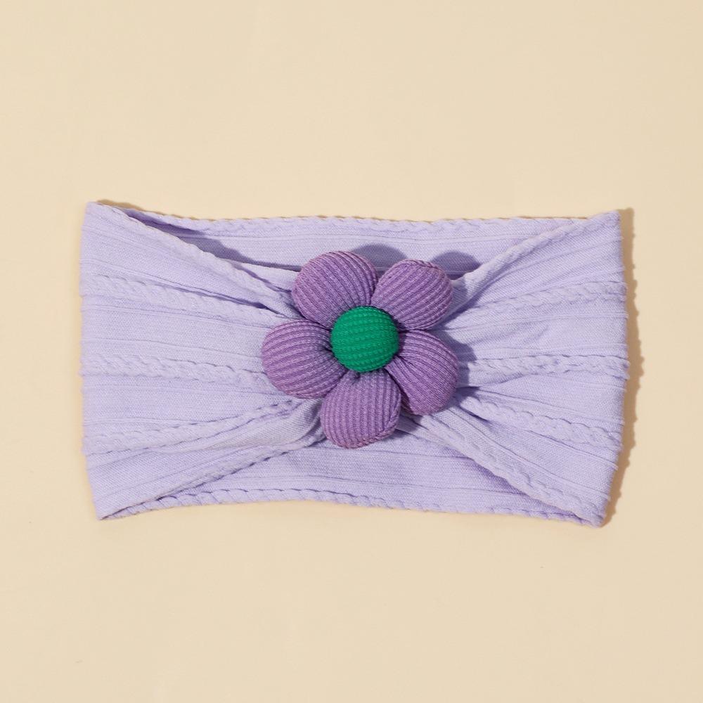Cute Flower Infant Baby Wide Headband Soft Stretchy Elastic Baby Girl Headscarf Nylon Newborn Head Wrap