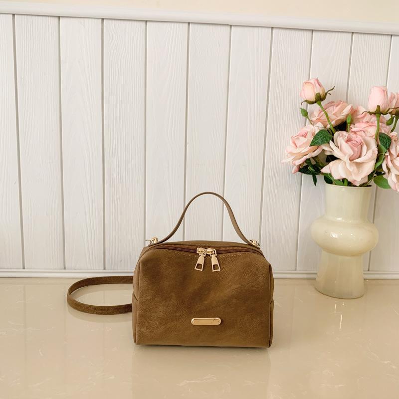 Women's Retro Box Square Handbag New Style Small Top-handle Bag Crossbody Phe Bags for Daily Use Commuting
