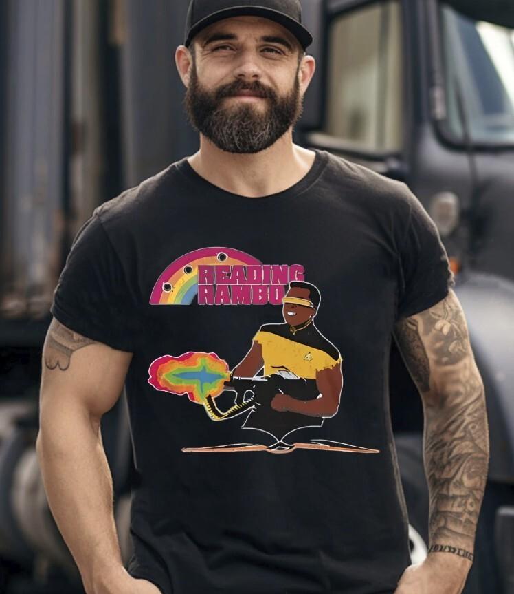 Reading Rambo Black T-Shirt Size S to 5XL Unisex T-Shirt M