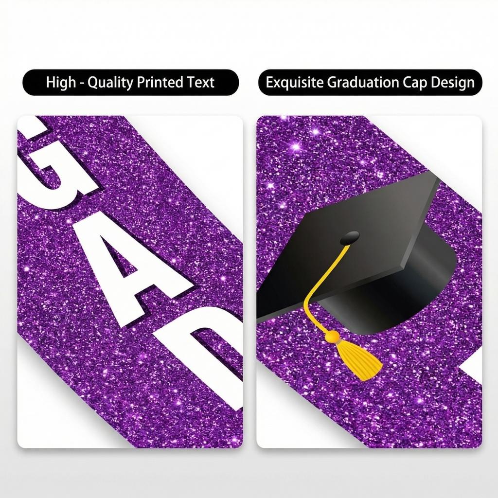 Graduation Banner Set Class of 2026 Vertical Hanging Sign Congrats Grad Letter Print for Graduation Party Decorations Supplies