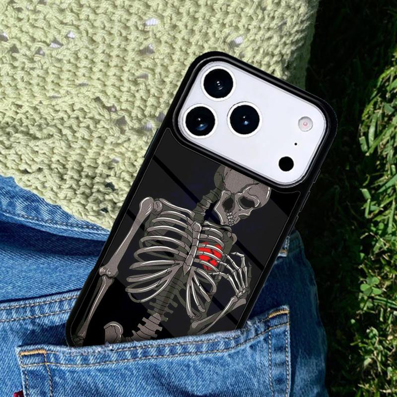 Skeleton Skull Art Phone Case For iPhone 17 AIR 16 Pro Max 15 14 Pro 11 12 13 Shockproof Silicone Cover