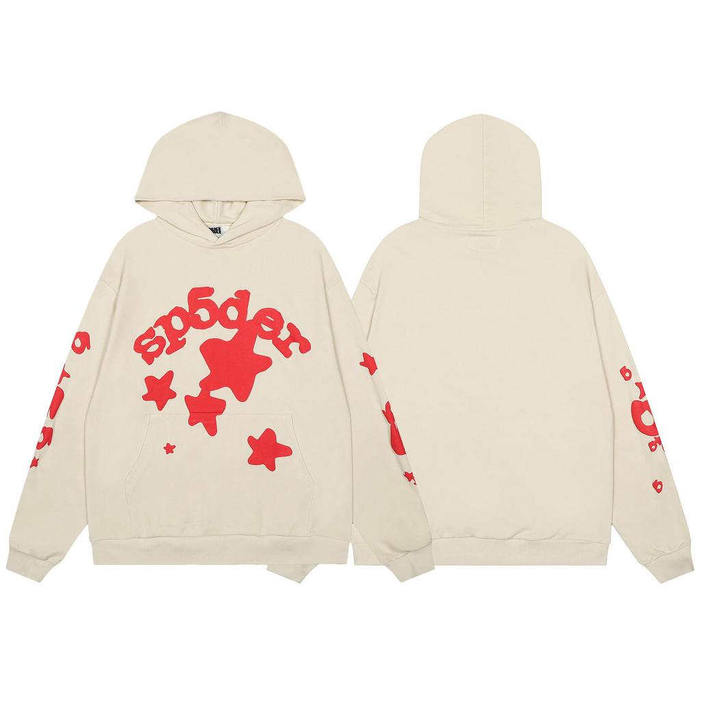 Americký trend Sp5der5555 Mikina s kapucí z froté látky se pavučinou