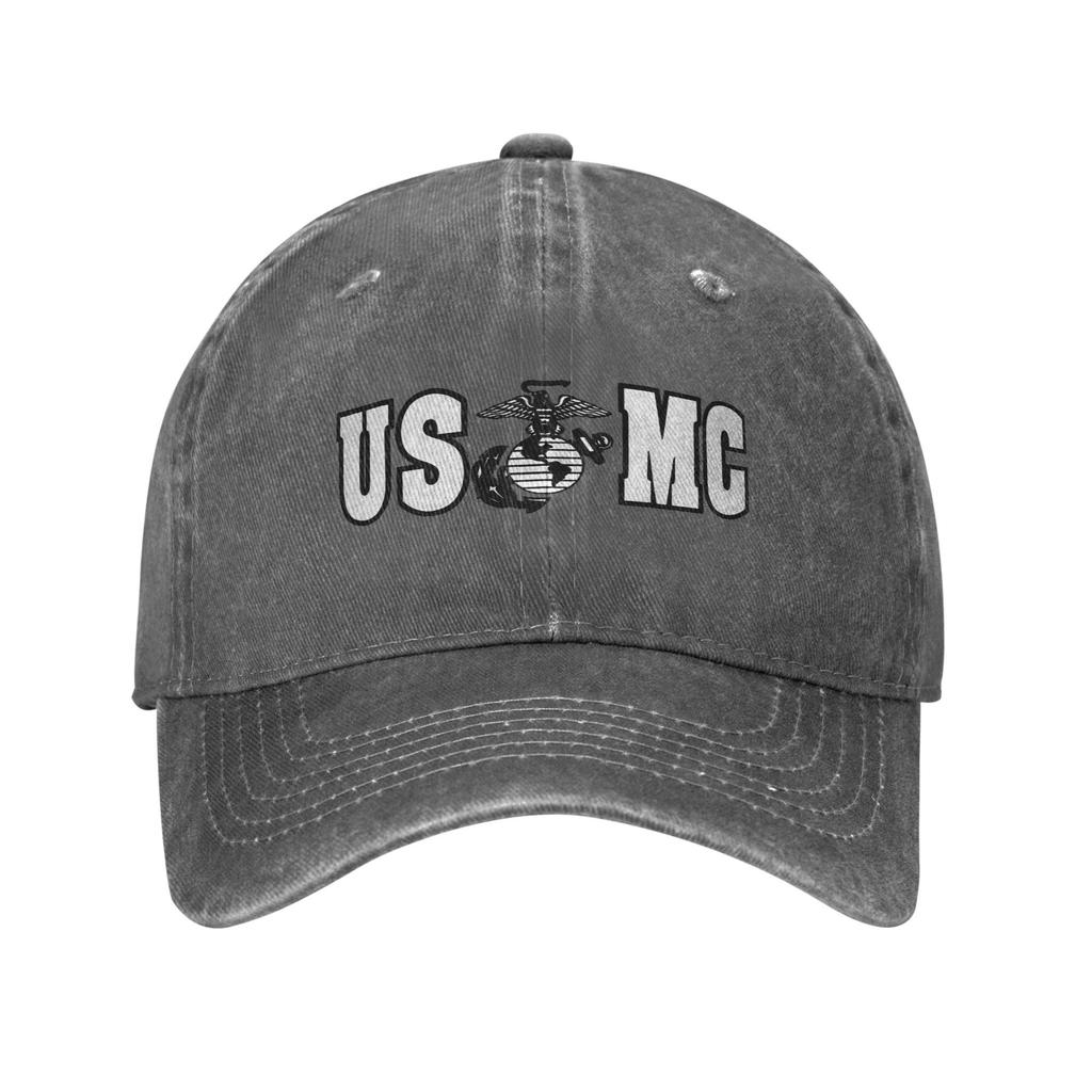 Military US Marine Corps USMC Unisex Baseball Cap Veteran Distressed Cotton Caps Hat Vintage Outdoor Running Adjustable Sun Cap