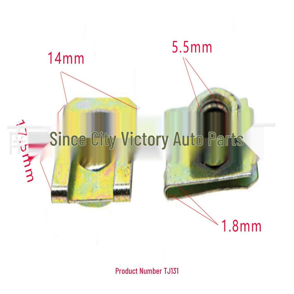 Universal U-Shaped Clip Nut for Car Trim Panel Installation