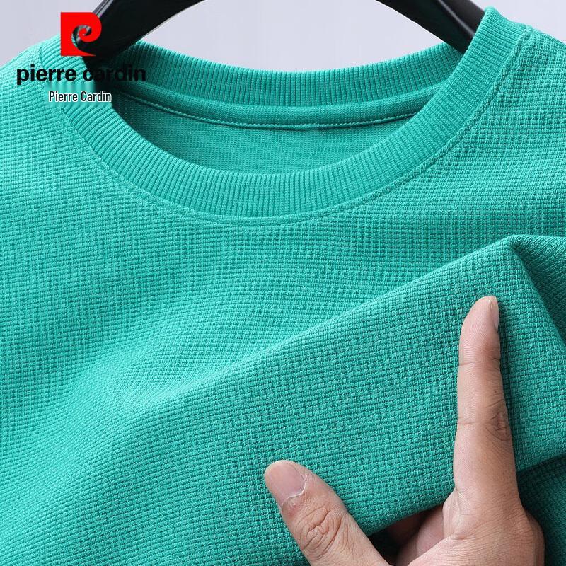 Pierre Cardin Men's Waffle-Knit Silk Blend Pullover Sweatshirt