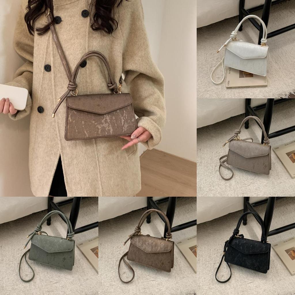 Retro Street Style Pu Small Crossbody Bag With Top Flap Closure For Fall And Winter