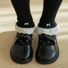 DAY LACE KNIT LEG WARMER_BLACK