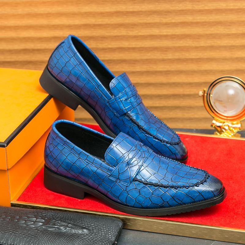 Classic Men's Casual Loafers Driving Shoes Moccasin Fashion Male Comfortable Wedding Leather Shoes Men Business Black Dress Shoe