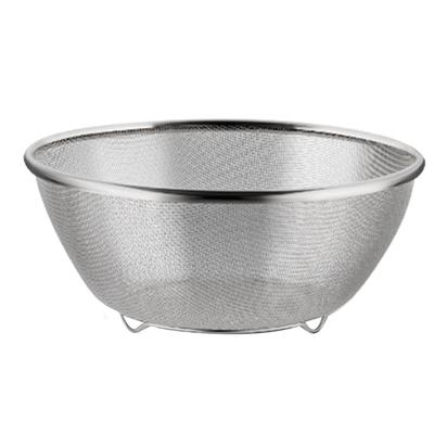 Kitchen Colander Multifunctional Stainless Steel Rice Washing Bowl Food Strainer with Foot for
