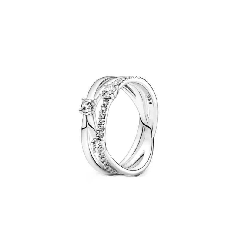 Silber Überzogene Sonne Mond Sonnenblume Herz Ringe Für Frauen Original Blume Hochzeit Kristall Luxus Schmuck Zubehör