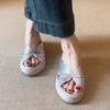 Suding Home~ 6cm Thick-soled One-word Slippers for Women's Summer Wear 2025 New Casual One-pedal Leaking Toe Cool Slippers
