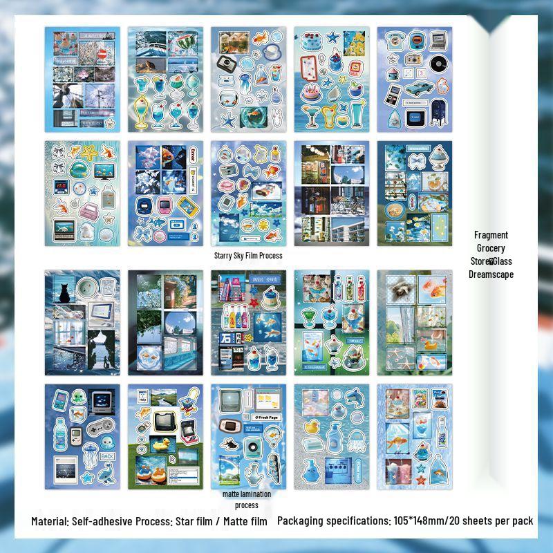 Infeel.Me Old Showa Style Journal Material Die-Cut Sticker Book for DIY Guka Collage