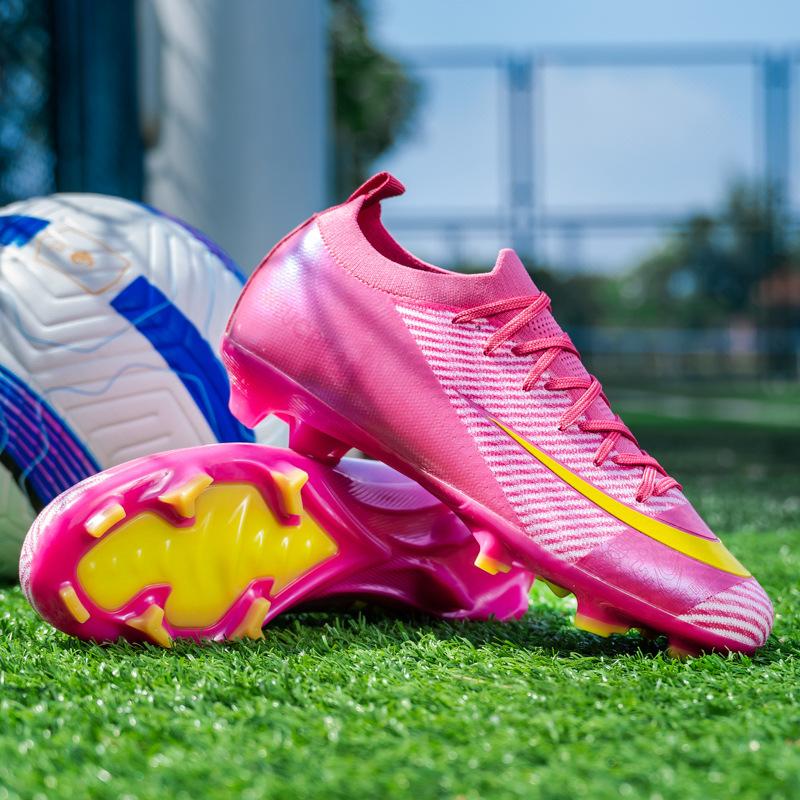 

World Cup summer new flying woven seamless youth football shoes male and female students artificial turf 35