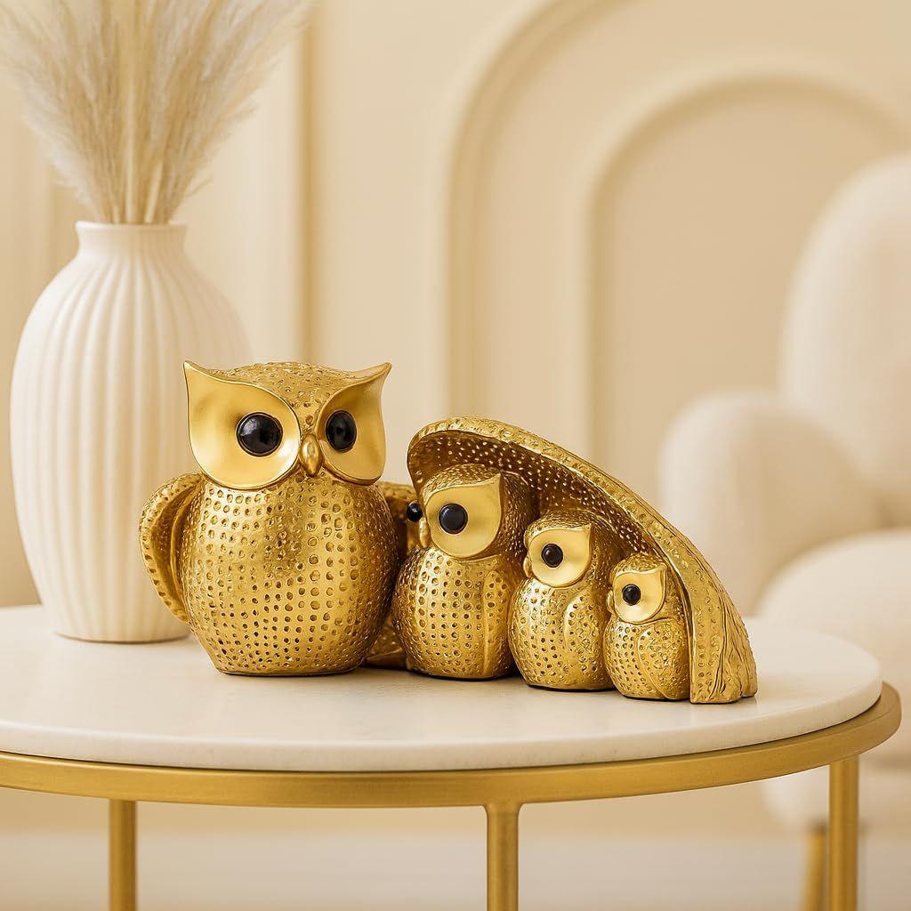 Xtore® Golden Owl Family (Mother & Child) for Home Decor