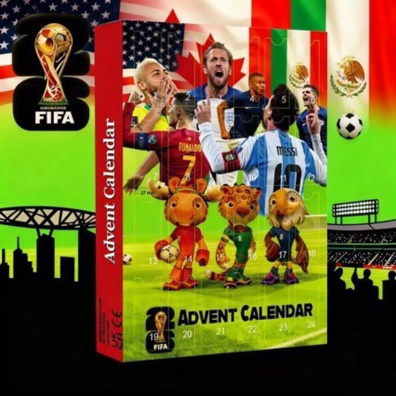 Calendario dell'Avvento di Natale FIFA Blind Box, 24 Mini Scatole Misteriose di Calcio, Regalo Collezionabile per Fan Bambini e Adulti