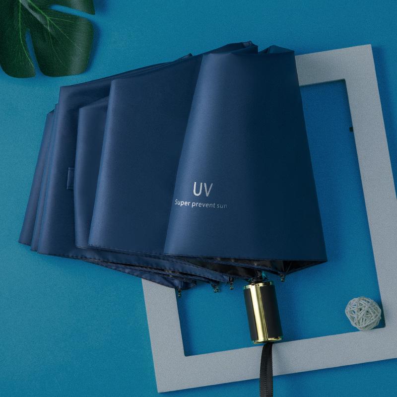 Umbrella Rain Parasol Sunny Windproof Parapluie UV Business Dual-purpose Vinyl Sunshade Umbrella