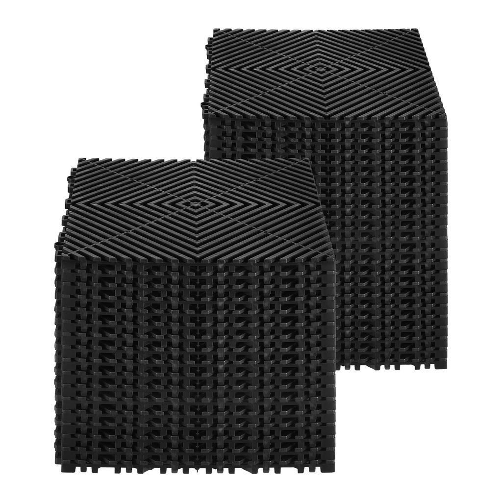 VEVOR Interlocking Drainage Mat, 12” X 12” Modular Interlocking Cushion, 40 Pcs Splicing Drainage Mats