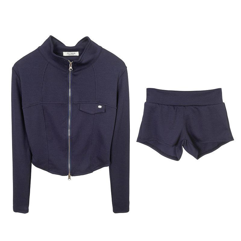 Korean Dongdaemun Slimming Two-Piece Hoodie and Shorts Set for Women