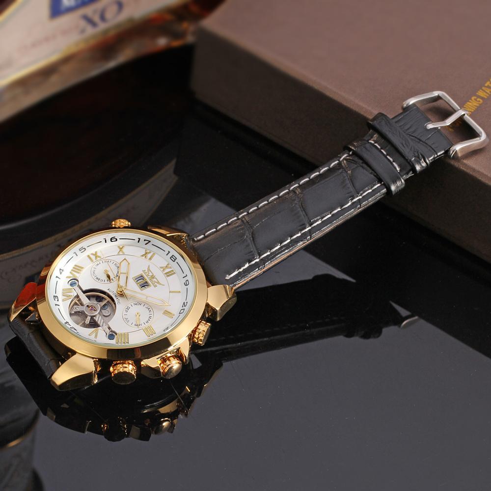 JARAGAR Modische, lässige Herrenuhr, hohle Uhr, automatische mechanische Uhr