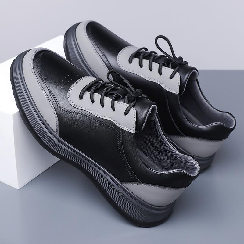 Fashion New Trend Men Leather Casual Shoes Leisure Walk Sneakers Classic Mens Skateboard Footwear Spring Summer Tenis Masculino Sneakers