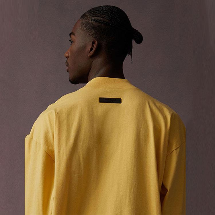 Fear of God Essentials Long-Sleeve Tee Light Tuscan Unisex Tops Yellow 125BT222012F