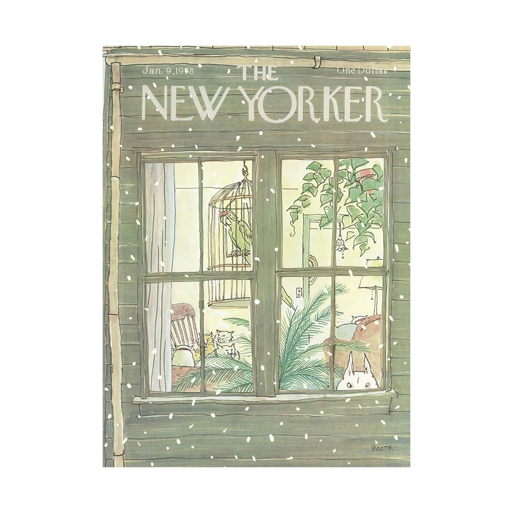 Poster Rivista New Yorker Pittura su Tela Impermeabile Decorazione Caffè Bar Casa Adatto per Soggiorno Camera da Letto 50x70cm