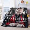 French legendary rock singer and actor Johnny Hallyday blanket soft home furnishing nap decoration four seasons warm Sherpa blanket U6