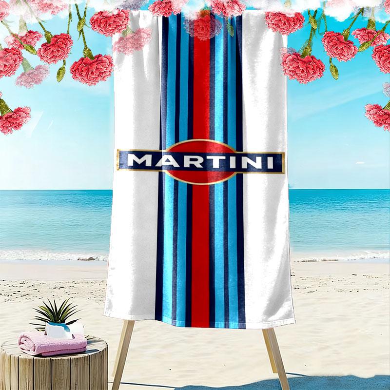Asciugamano da Spiaggia Stampa Martini Racing, Asciugamano Grande Morbido ad Asciugatura Rapida per Spiaggia Campeggio Nuoto