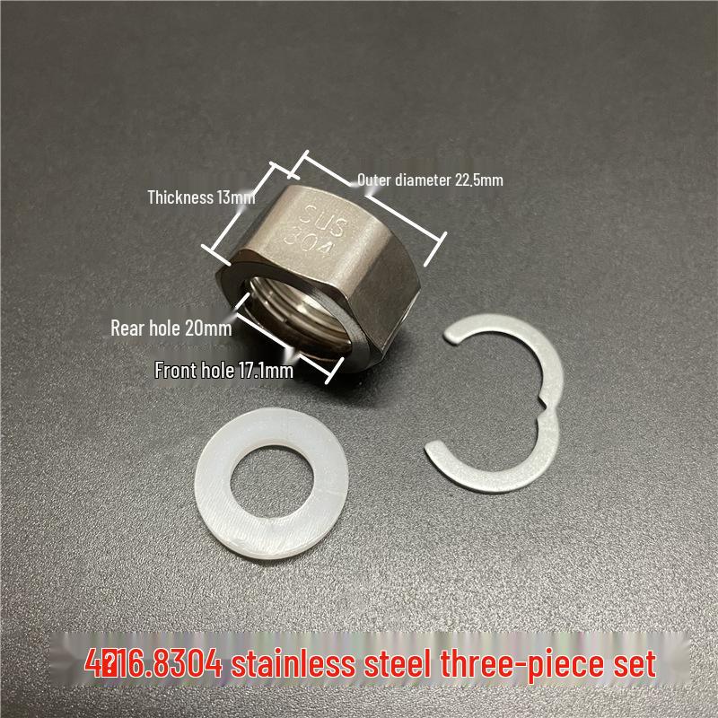Stainless Steel Corrugated Pipe Nut: 4 Points, 6 Points, 1-Inch Water Heater Hose Connector
