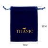 Nuova Collana Ciondolo Cuore d'Oceano Blu Titanic Stile Europeo e Americano Scintillante Moda Zircone Amore Eterno Maglione Rosso Cha