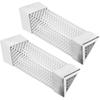 2 Pezzi Tubo Affumicatore per Griglia BBQ Tubo a Rete Scatola Fumo Pellet 6 Pollici Acciaio Inossidabile Accessorio Barbecue Trilaterale