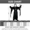 Harsh Shaggy Screaming Ghost Costume Adult Halloween Party Costume Full Body Costume with Scream Mask and Binding Belt for Halloween Carnival Motto
