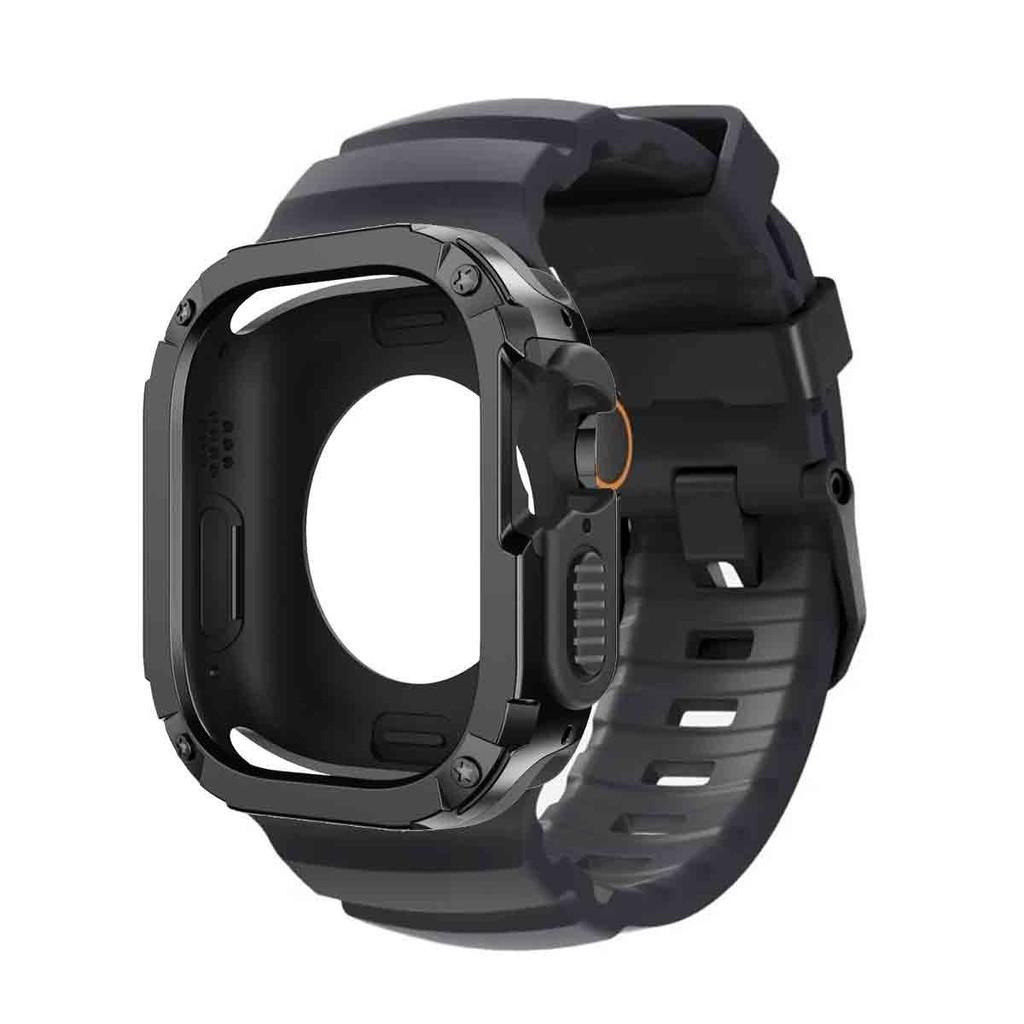 

Силиконовый ремешок+Чехол из ТПУ и ПК для Apple Watch Ultra 3 2 1 49 мм для iWatch Серии 11 10 46 мм ремешок для Iwatch 9 8 7 6 5 4 45мм 44мм 44mm 45mm