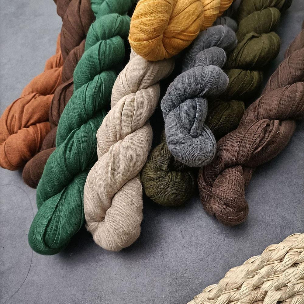 Winter Women Cotton Scarf Solid Color Pleated Long Scarf Vintage Unisex Scarf Warm Neck Warmer Retro Inspired Scarves 180x90cm