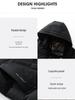 Men's Winter 2025 Thickened Cotton Hooded Jacket - Warm, Loose, Windproof Outerwear