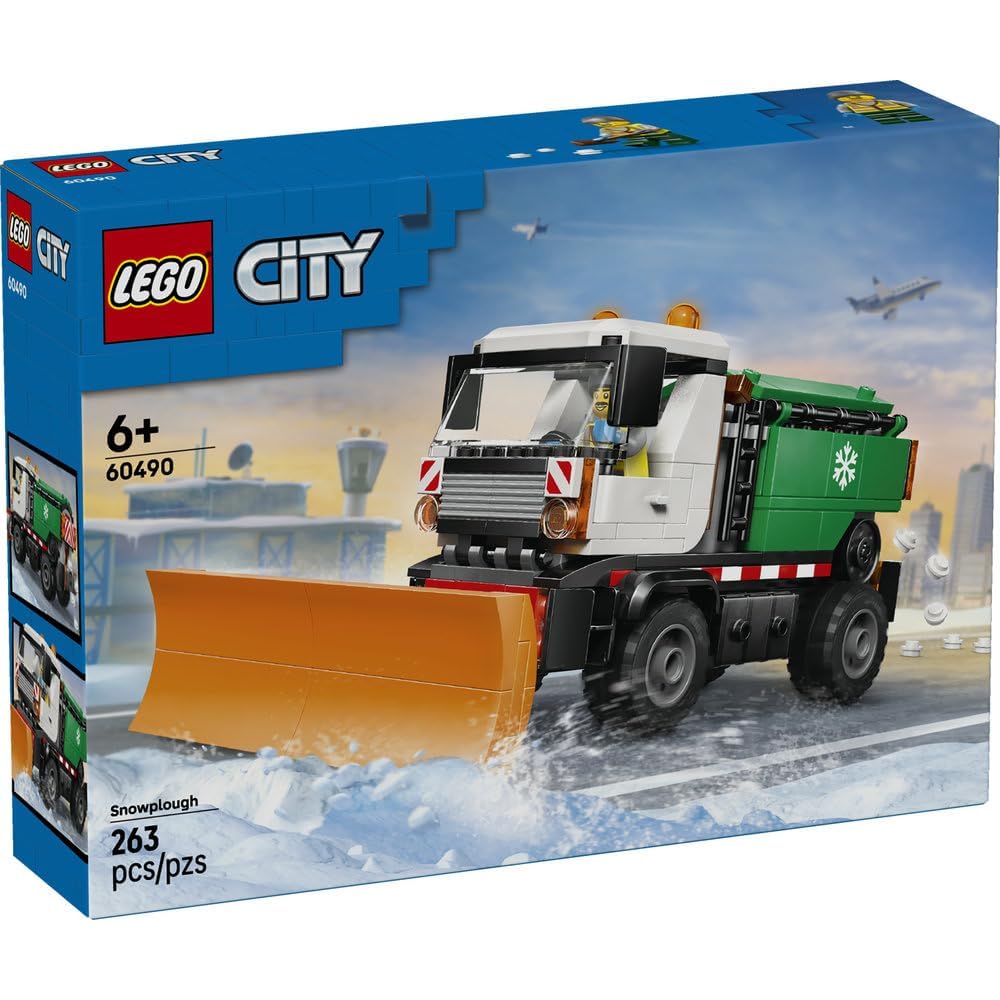 LEGO City Snow Plow Toy Vehicle Building Set for Kids 6-9 Years Old 60490