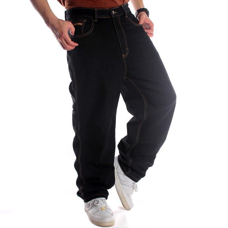 European-American Street Dance Loose Hip-Hop Skateboard Jeans for Men