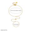 DIEYURO 316L Stainless Steel Fashion White Round Zircon Back Of Hand Chain Finger Bracelet Lady Trend Classic Waterproof Jewelry