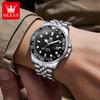 OLEVS Mens Watch Original Calendar Quartz Wristwatch Waterproof Luminous Business Men's Hand Clock Watches For Men