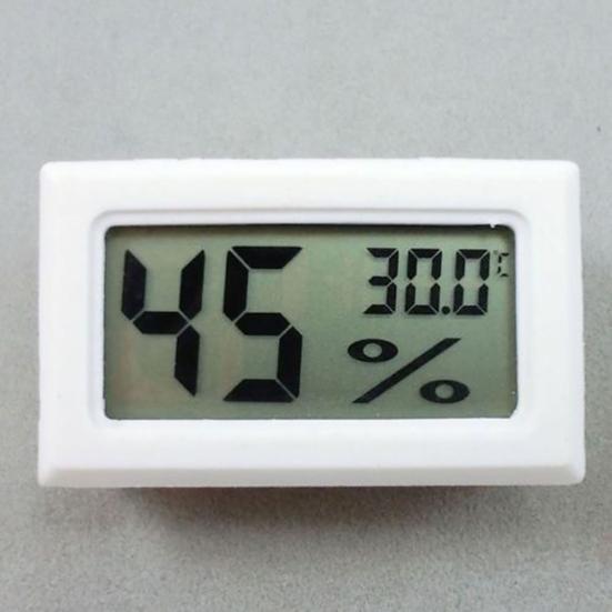 Thermo-Hygrometer Embedded Shell Digital LCD Display ABS Temperature Sensor Humidity Meter Office
