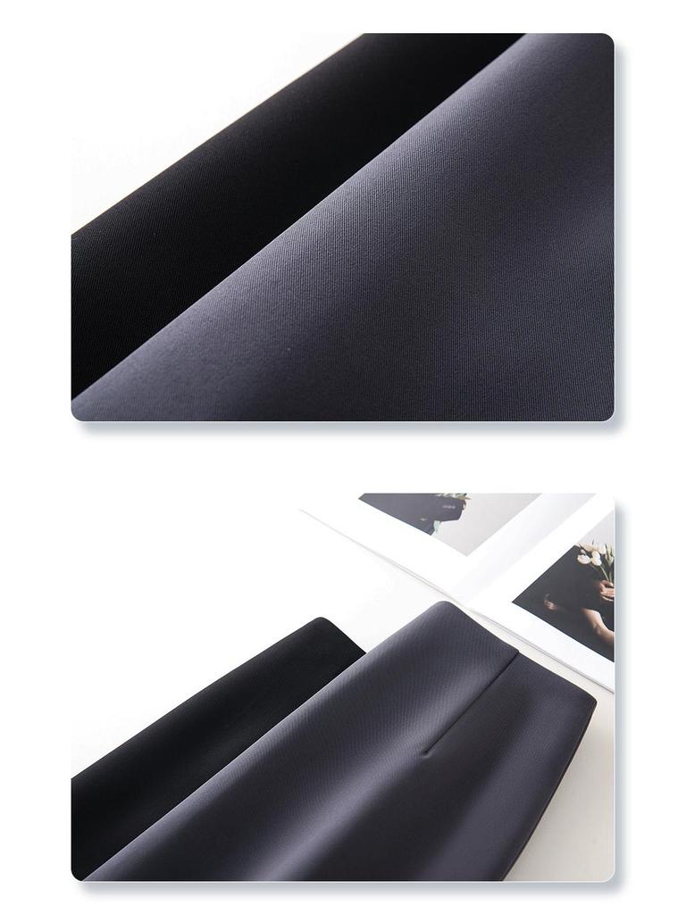 2025 Spring/Summer Women's Gray High Waist Midi Bodycon Skirt