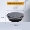 700 ml schwarzes rundes PP-Takeaway-Behälter-Set