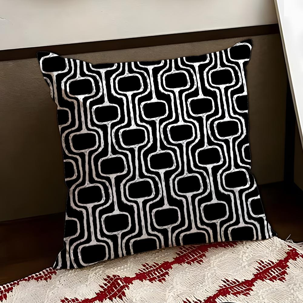 Nowoczesna Geometryczna Poszewka na Poduszkę Dwustronna Miękka Trwała Poszewka na Poduszkę do Domu Samochodu Wieloscenariuszowe Zastosowanie dla Codziennego Komfortu