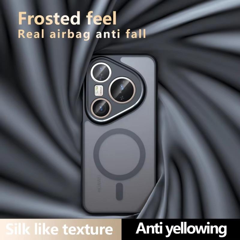 For Huawei Pura 80 Ultra Magsafe Magnetic Acrylic Matte Case For Pura 80 Pro Plus Shockproof Transparent Cover Hard Bumper