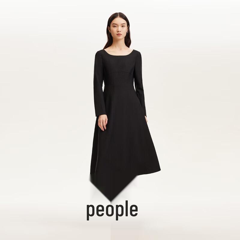 

VEROMODA Women s Elegant Round Neck Waist-Cinching A-Line Dress M