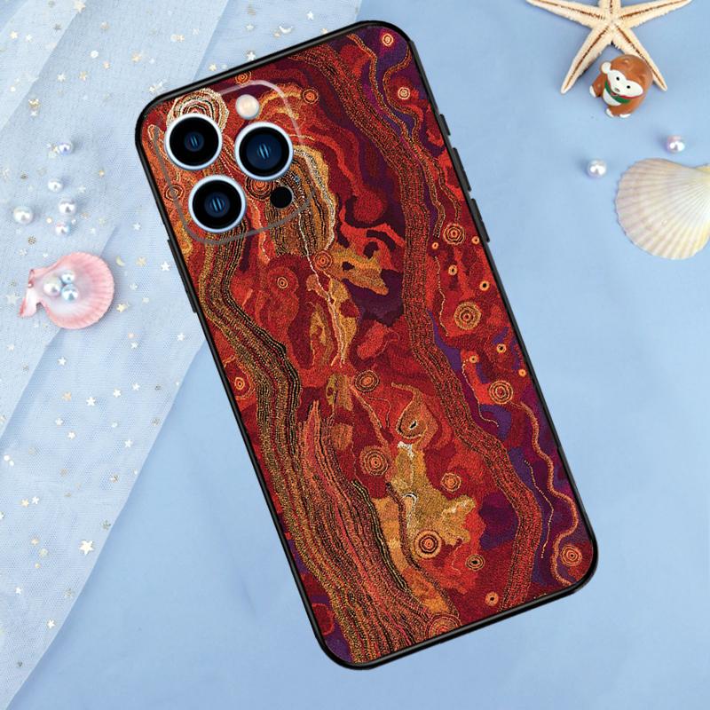 Aboriginal Art Print Case For iPhone 17 Pro Max 16 15 14 13 12 11 Pro Max Plus 12 13 Mini 16e 17 Air Back Cover