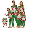 Family Matching Christmas Print Pajama Set with Round Neck Long Sleeve Top and Pants for Parents and Kids