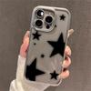 Black Star Electroplated Clear Phone Case For iPhone 17 Pro Max 16 15 14 13 12 11 Pro 16 15 Plus 17 Air Shockproof TPU PC Cover